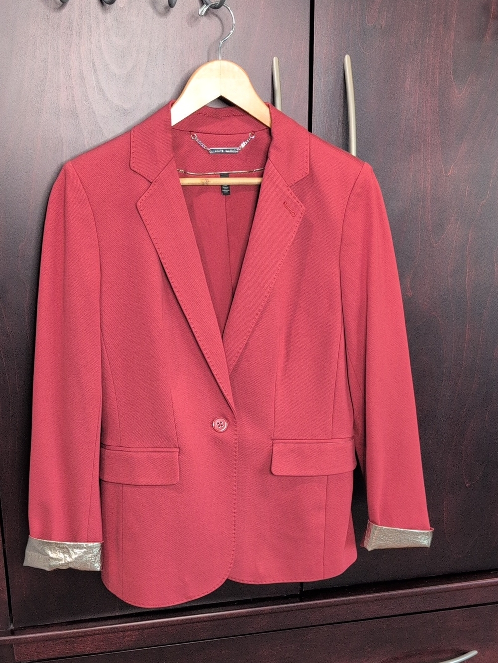 White House Black Market Coral Single-Button Blazer 8